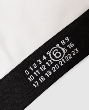 Maison Margiela MM6 Белый топ с узором эмблемы MKRG80060