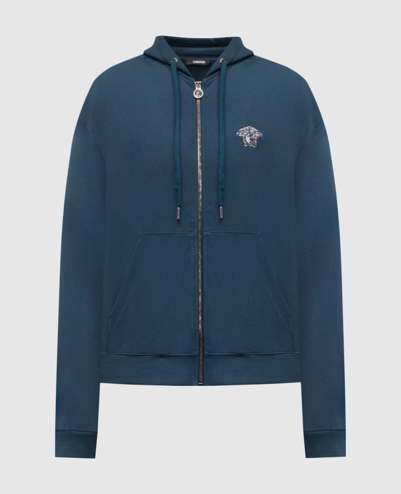 

Синяя спортивная куртка с вышивкой эмблемы, Синий, Спортивные куртки