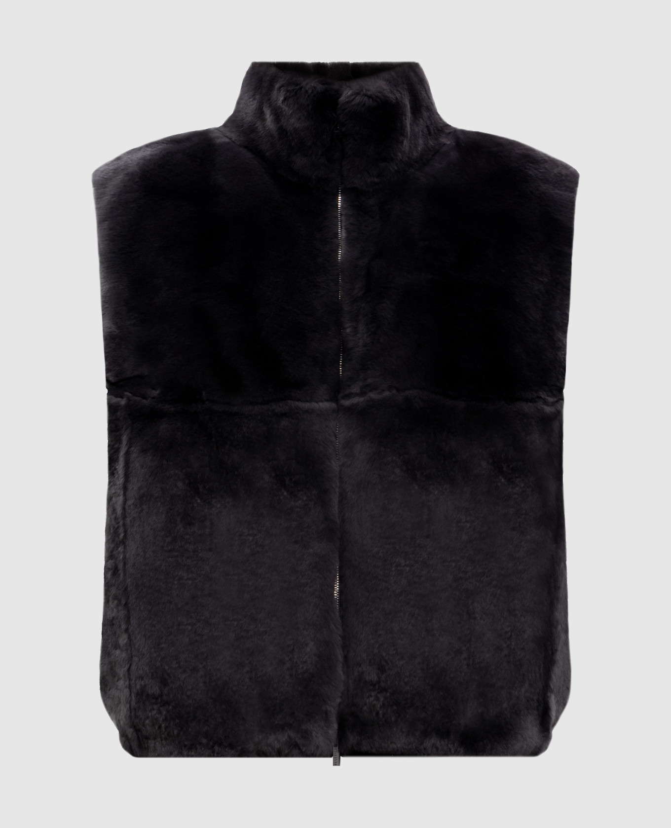 Серый комбинированный жилет