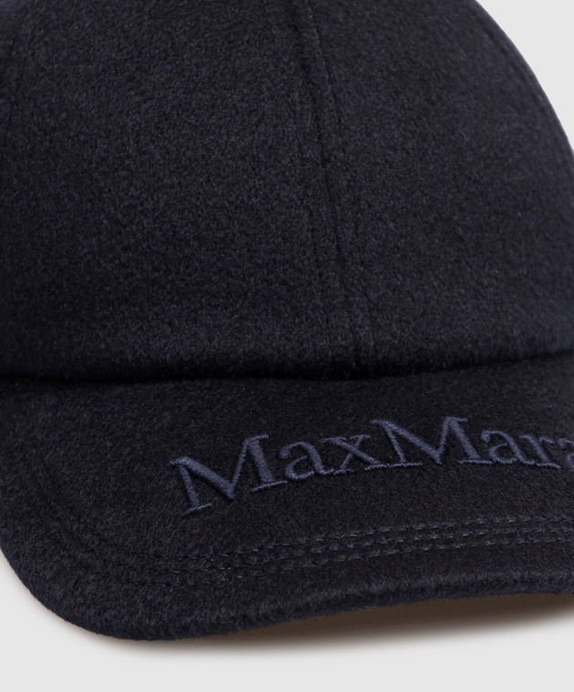 Max Mara Синя кепка LANCIA з кашеміру MXALANCIA зображення 4