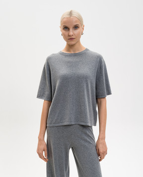 LISA YANG Сірий топ Rubie з кашеміром 2025145