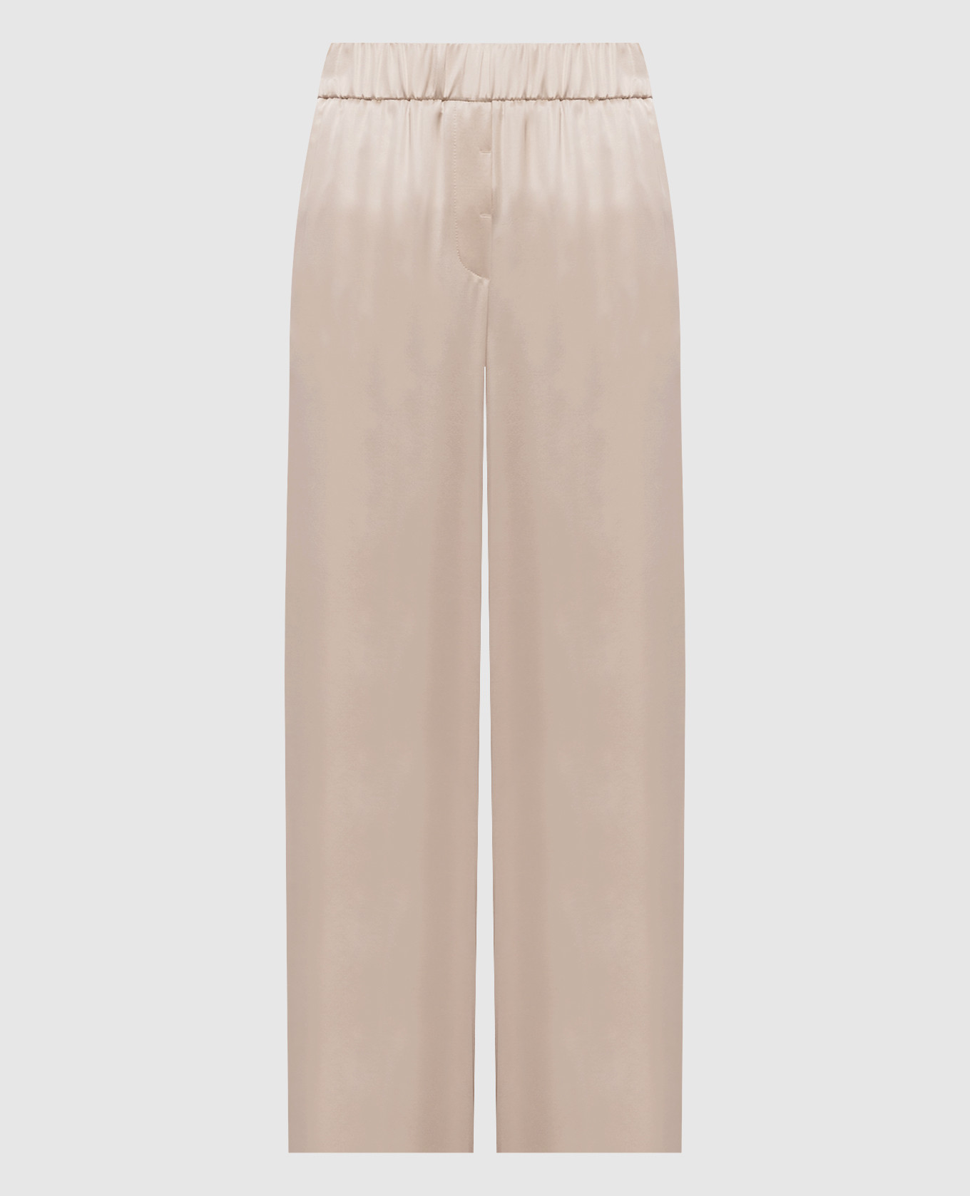 Бежевые брюки прямого кроя