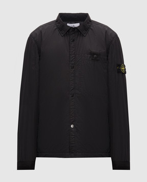 Stone Island Черная утепленная куртка с патчем L2S15Q100022S0A23