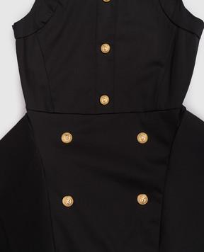 Balmain Дитяча чорна сукня BY1B92P0484810