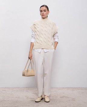 Peserico Білий жилет з вовною альпаки S93119F0309193