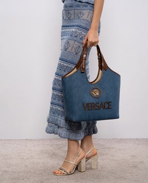 Versace Синяя джинсовая сумка La Medusa 10222101A17151