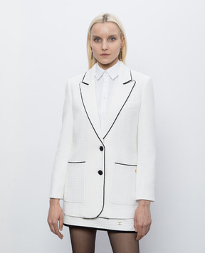 Valentino Белый твидовый жакет 9B3CE620ACV