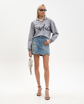 Off-White Голубая джинсовая юбка мини 2YF02KS26DEN001