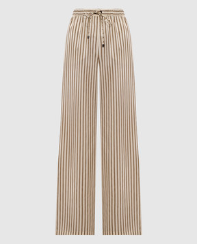 Max Mara Бежеві штани ORDINE в смужку MXMORDINE