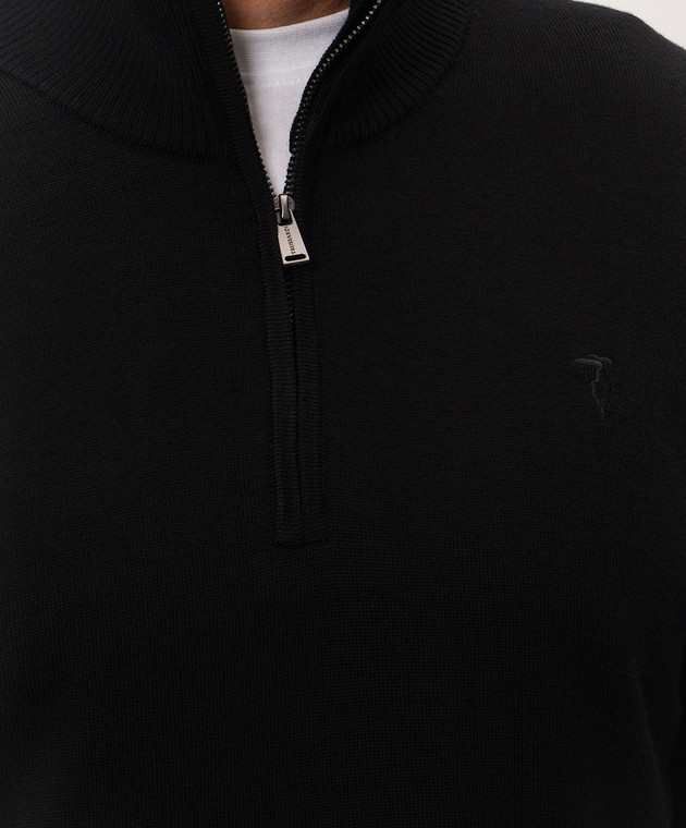 Trussardi Черный свитер из шерсти M1528000212NMK607K02 изображение 5