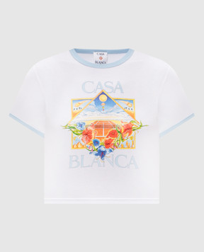 Casablanca Біла футболка Tennis Landscape WSS26JTS01003