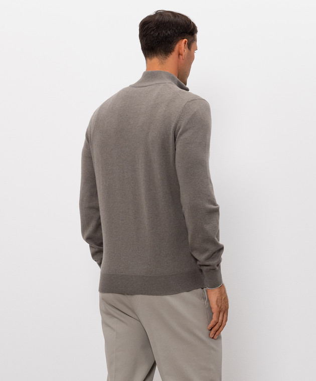 Brunello Cucinelli Джемпер цвета хаки из кашемира M2200124 изображение 4
