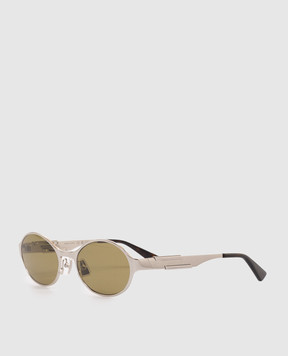 Bottega Veneta Серебряные солнцезащитные очки Dash 872418V4450