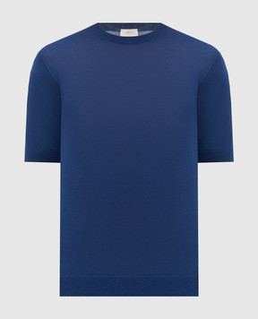 Castangia dal 1850 Синя футболка з шовком DBGRL2S26