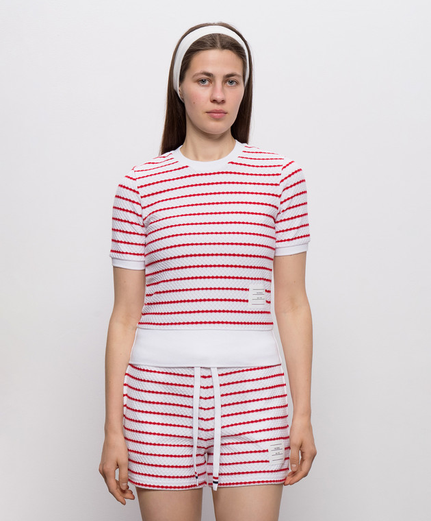 Thom Browne Білий топ в смужку FJS228AJ0268 зображення 3