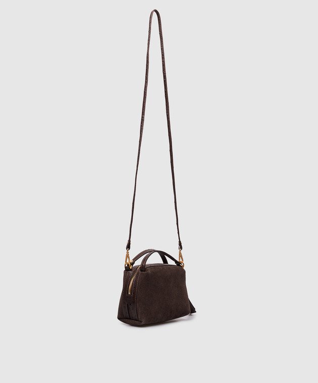 Gianni Chiarini Замшевая коричневая сумка Alifa BS8625CMSTEMU изображение 3