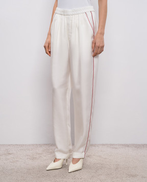 Tom Ford Белые брюки из шелка PAW682FAX1717