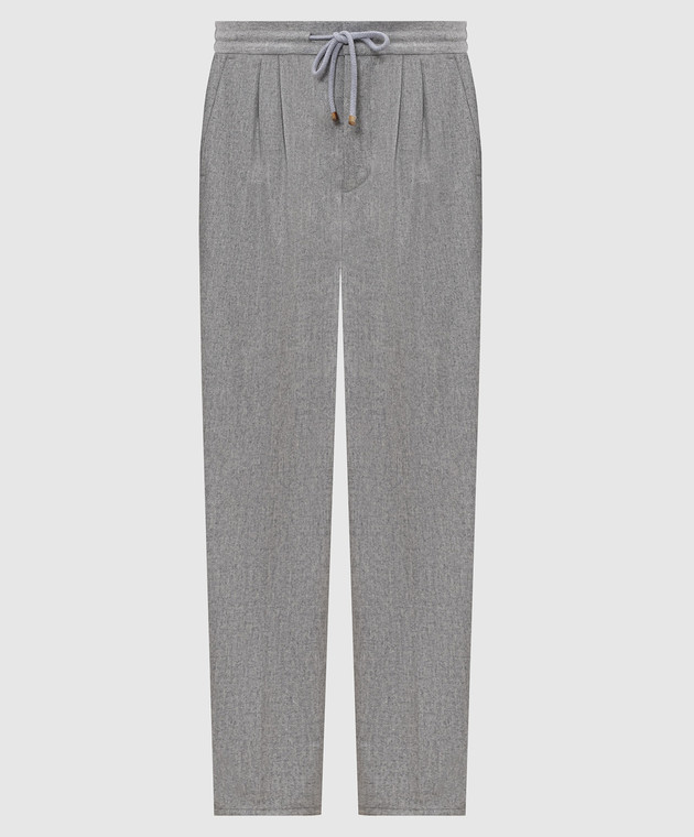 Brunello Cucinelli Штани сірі з вовни M038PE1710