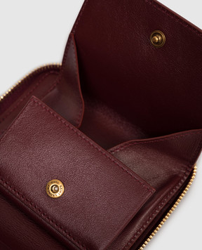 Saint Laurent Бордовий шкіряний лакований гаманець 862522AAGGC