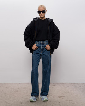 Vetements Черная спортивная куртка с вышивкой логотипа MH27BJ170Bw