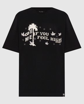 Palm Angels Черная футболка Feel High PAMAA005JR001