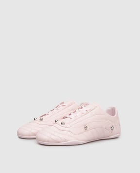 Balenciaga Розовые кожаные кроссовки City 856693WZENC
