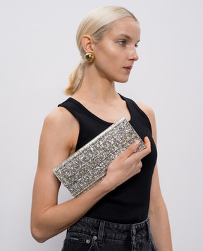 Jimmy Choo Сріблястий клатч Sweetie SWEETIECOC