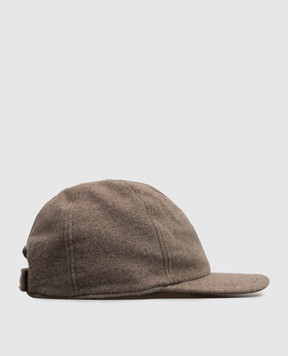 Doriani Cashmere Коричневая кепка из шерсти 191T125T125
