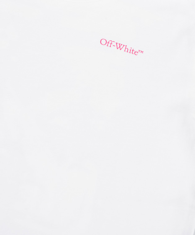 Off-White Дитяча біла футболка з принтом емблеми 44GAA001S26J005 зображення 3