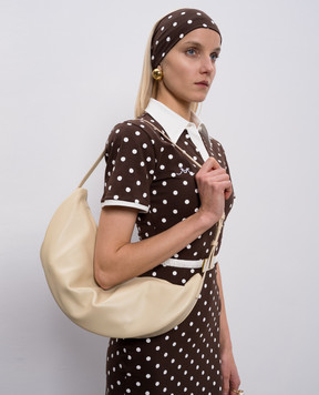 Marsell Бежева шкіряна сумка-хобо Volta Sand MB0479P050