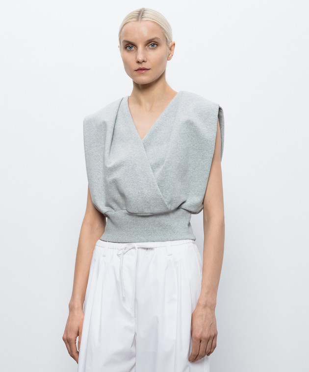 3.1 Phillip Lim Серый меланжевый топ S26110382TFT изображение 3