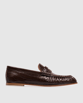 Stuart Weitzman Коричневые кожаные лакированные лоферы Spencer SO351