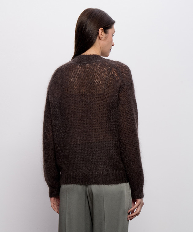 Brunello Cucinelli Коричневий пуловер з вовною MLC349302P зображення 4
