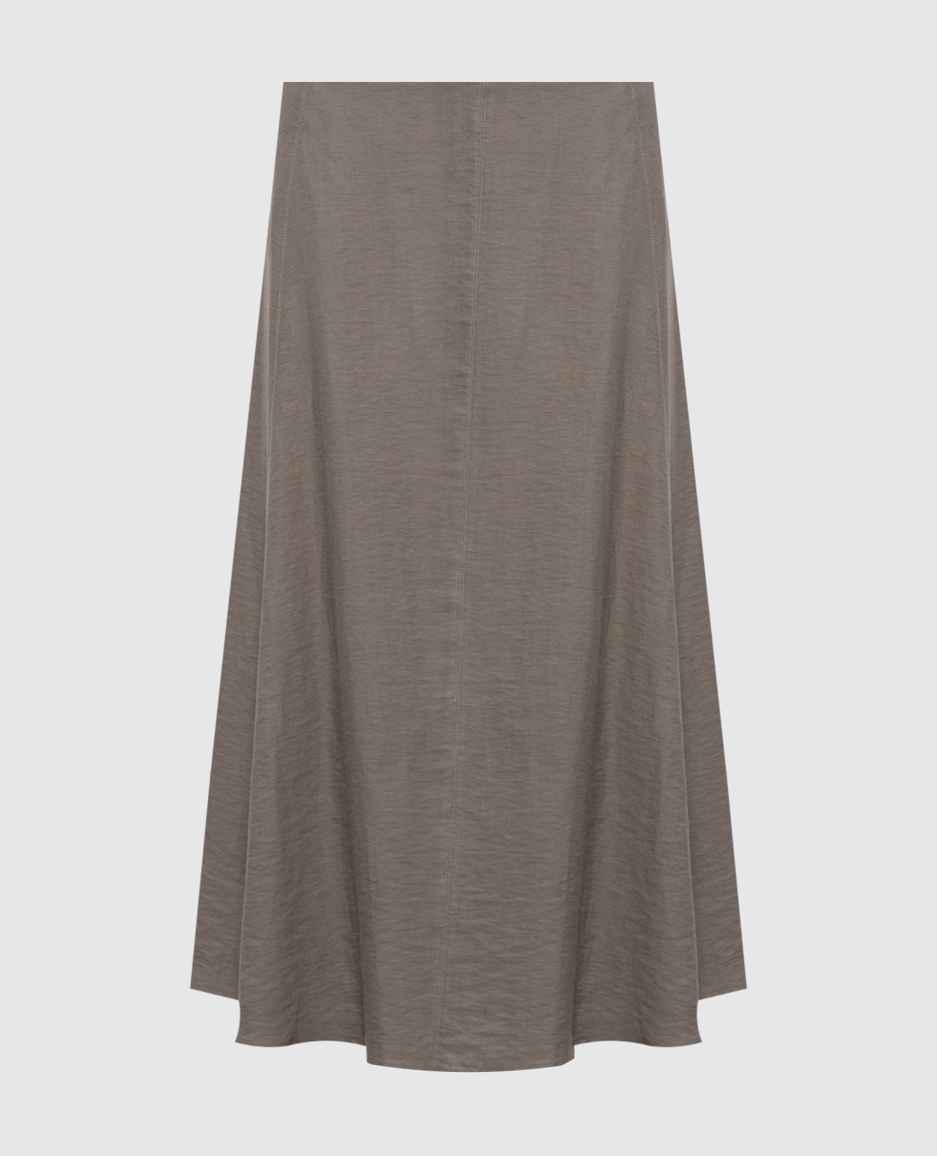 Коричневая юбка с леном