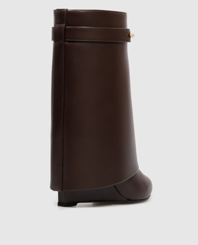 Givenchy Коричневые кожаные сапоги Shark Pinch BE605LE1J7