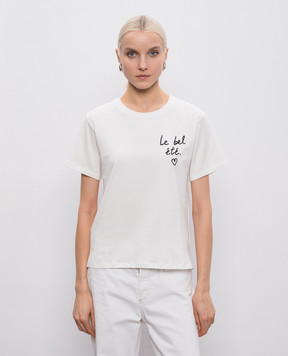 Max Mara Weekend Белая футболка BORA с вышивкой WKDBORA