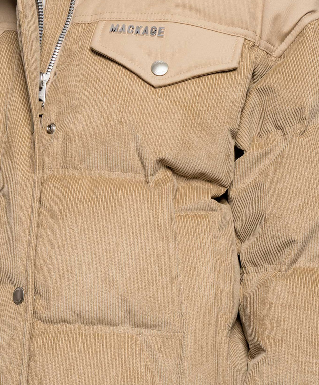 Mackage Бежевий вельветовий пуховик Brigit BRIGITCDYw зображення 5