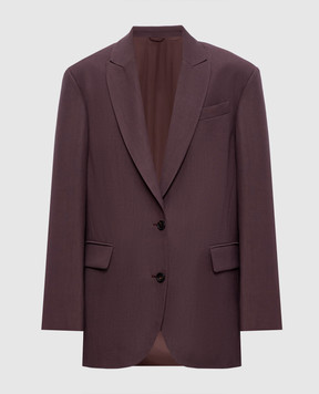Brunello Cucinelli Фіолетовий жакет з льоном MH1267291