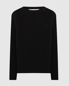 Trussardi Чорний джемпер з вишивкою емблеми M0168000077NMK601K01