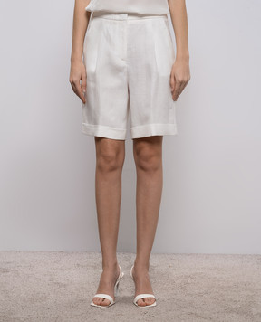 Peserico Білі шорти з льону A04083Z02606