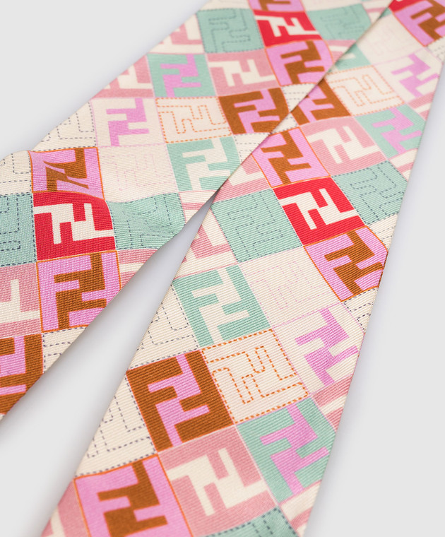 Fendi Бежева стрічка твіллі Wrappy FXT011AUMD зображення 3