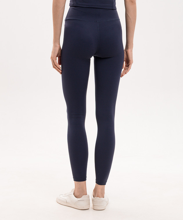Sporty & Rich Синие леггинсы с принтом логотипа PA00275326BL106 изображение 4