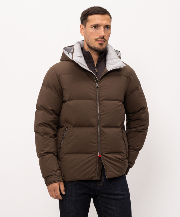 Kiton Коричневий пуховик UW2467V0427L зображення 3