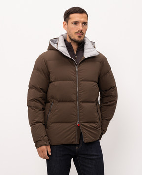 Kiton Коричневий пуховик UW2467V0427L