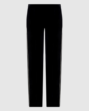 Valentino Черные бархатные спортивные штаны 8B3MD07GA4V