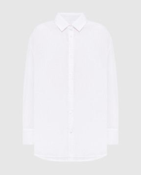 Woolrich Белая рубашка с льном CFWWSI2013FRUT5295