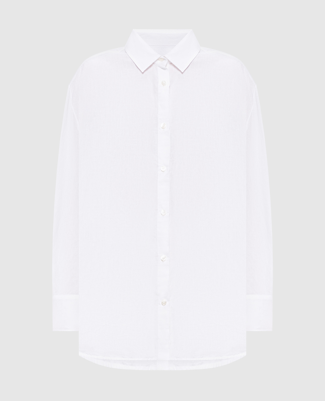 Белая рубашка с льном