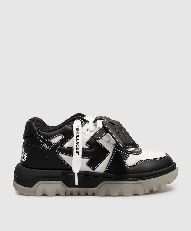 Off-White Чорні шкіряні кросівки OOO Chunky OF05743001