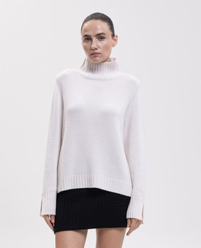 Allude Светр з кашеміру кольору айворі з розрізами 26511185