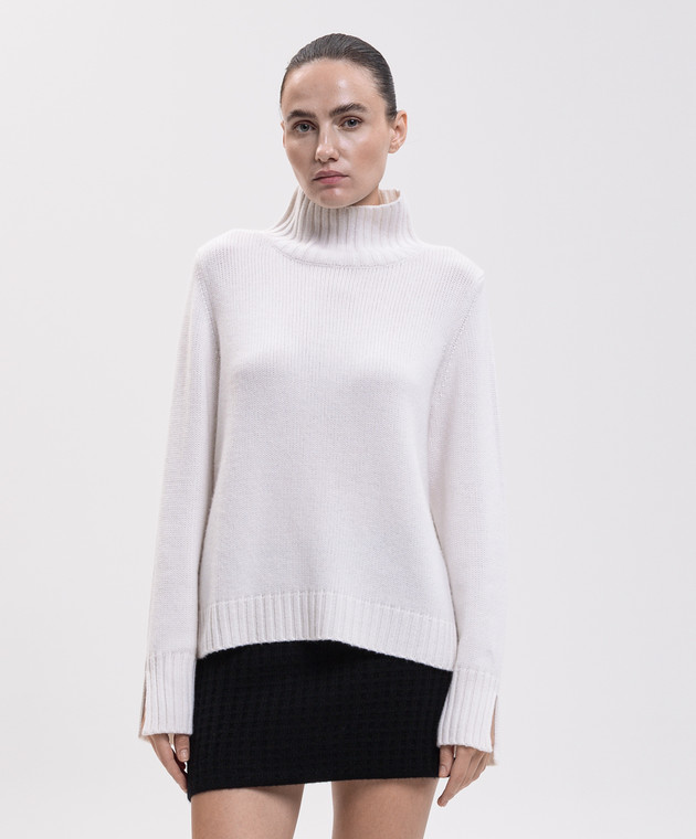 Allude Светр з кашеміру кольору айворі з розрізами 26511185 зображення 3